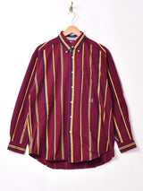 90's TOMMY HILFIGER ストライプ柄 長袖シャツ