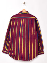 90's TOMMY HILFIGER ストライプ柄 長袖シャツ
