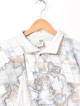 マップ柄 ハイネック スウェットシャツ