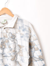 マップ柄 ハイネック スウェットシャツ