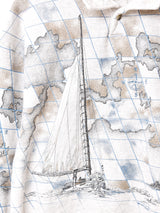 マップ柄 ハイネック スウェットシャツ