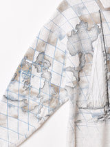 マップ柄 ハイネック スウェットシャツ