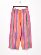 エスニック イージーパンツ マルチストライプ