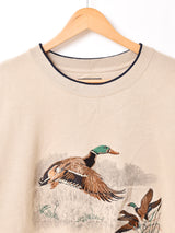 アニマル 刺繍 スウェットシャツ