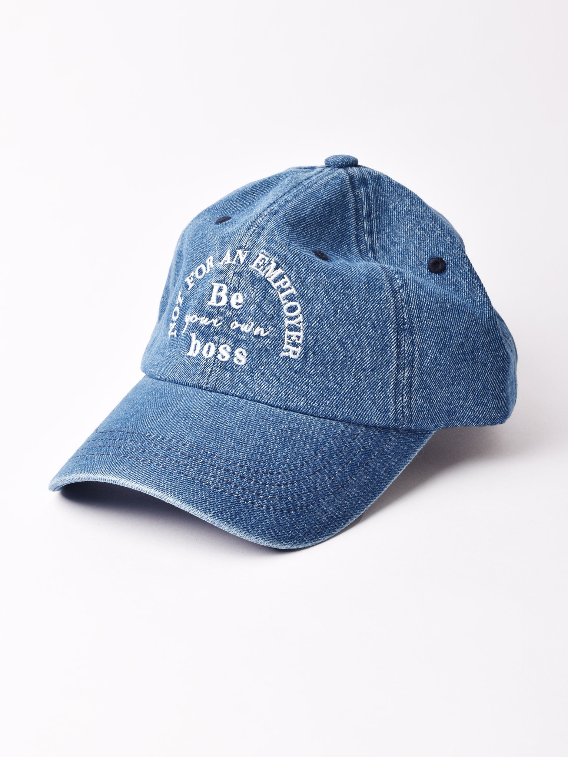 デニムキャップ 「NOT FOR AN EMPLOYER」 – 古着屋Top of the Hillの