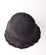 【2色展開】レース編み クロシェハット