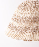 【3色展開】2トーン ボーダー クロシェハット