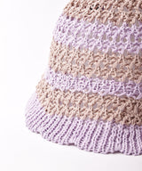 【3色展開】2トーン ボーダー クロシェハット