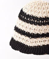 【3色展開】2トーン ボーダー クロシェハット