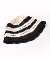 【3色展開】2トーン ボーダー クロシェハット