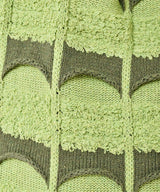 【2色展開】幾何学柄 ニット トートバッグ