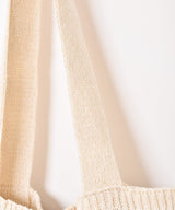 【2色展開】幾何学柄 ニット トートバッグ