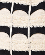 【2色展開】幾何学柄 ニット トートバッグ