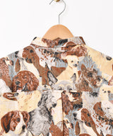 Emerald Motel 犬柄 コーデュロ イ長袖シャツ