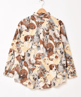 Emerald Motel 犬柄 コーデュロ イ長袖シャツ