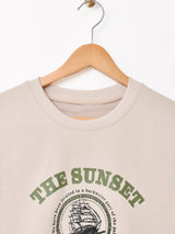 【2色展開】 プリントスウェットシャツ 「THE SUNSET」