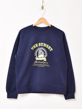 【2色展開】 プリントスウェットシャツ 「THE SUNSET」