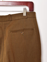 ストライプ スラックス オリーブ