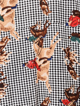 Emerald Motel 総柄 長袖 ボウタイブラウス