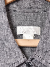 スリーブレスシャツワンピース