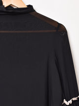 【3色展開】Emerald Motel フリルデザイン タートルネック シアーカットソー