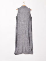 スリーブレスシャツワンピース