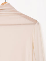 【3色展開】Emerald Motel フリルデザイン タートルネック シアーカットソー