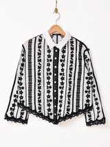 Meridian 花柄 刺繍 長袖シャツ