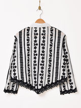 Meridian 花柄 刺繍 長袖シャツ