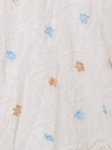 スカラップレース 刺繍 長袖シャツ