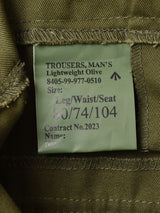 【2色展開】 イギリス軍 ライトウェイト ファティーグ パンツ