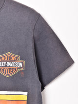 80's アメリカ製 Harley Davidson ヘンリーネック両面プリントTシャツ