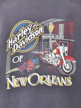 80's アメリカ製 Harley Davidson ヘンリーネック両面プリントTシャツ