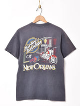 80's アメリカ製 Harley Davidson ヘンリーネック両面プリントTシャツ