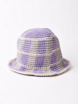 【2色展開】チェック柄 クロシェ バケットハット