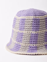 【2色展開】チェック柄 クロシェ バケットハット