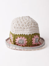 【2色展開】グラニー編み コットンニット ハット