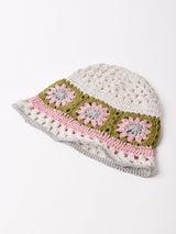 【2色展開】グラニー編み コットンニット ハット