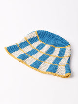 【2色展開】チェック柄 クロシェ バケットハット