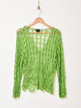 クロシェ カーディガン