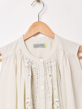 【3色展開】Emerald Motel カットワークレース ノースリーブワンピース