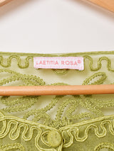 テープ刺繍 チュールカーディガン