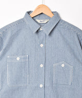 Backers 半袖 ヒッコリーストライプ ワークシャツ