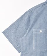 Backers 半袖 ヒッコリーストライプ ワークシャツ