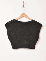 ラメ ニット ノースリーブ トップス