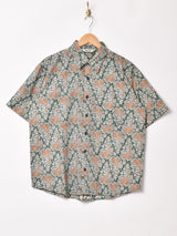 【3色展開】TEMPTATIONペイズリー柄 半袖シャツ