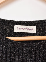 ラメ ニット ノースリーブ トップス