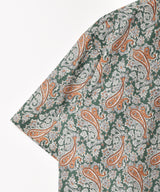 【3色展開】Backers ペイズリー柄 半袖シャツ