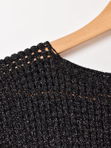 ラメ ニット ノースリーブ トップス