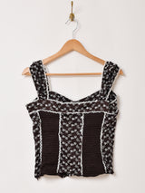 花柄 レース キャミソール